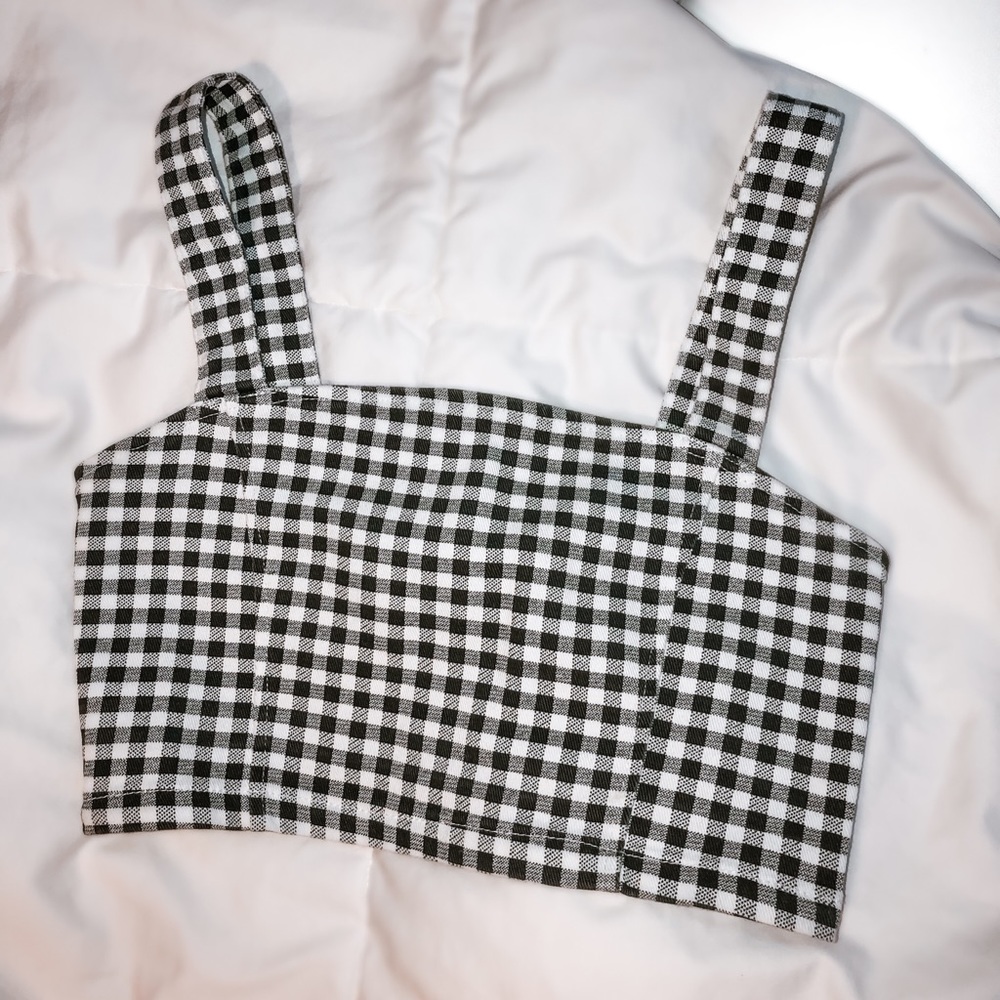 Forever 21 plaid cropped top